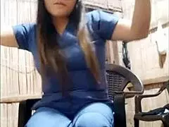 i'm the nurse coming home, singing reggaeton and touching my sexy body.