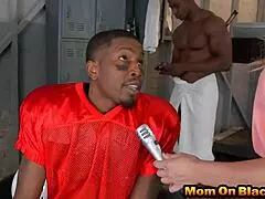 Hey, wanna see a blonde MILF take on huge black dicks in a wild 3some?