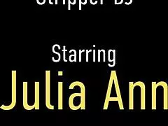 Milfs Julia Ann and Jessica Jaymes deliver a bold stripper experience with ripped clothes and double blowjobs.