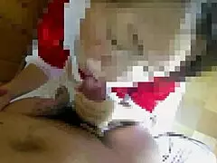 Japanese Milf Housewife In Miniskirt Santa Gives Sloppy Thick Blowjob