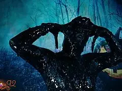 messy milf oozes in wild roleplay costume!