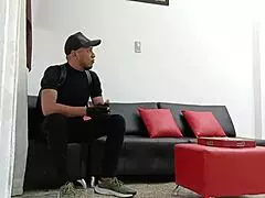 Hey, I take advantage of the delivery guy's kindness and offer to pay in kind while undressing