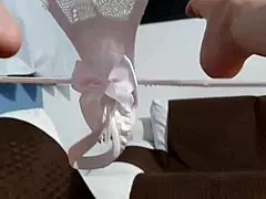 Smell Of Pussy With Cum Dripping Down Leg While Masturbating On Sofa