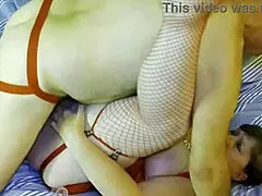 granny's bent over for wild missionary climax