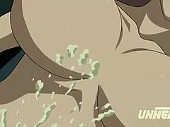Censored hentai with busty stepmom