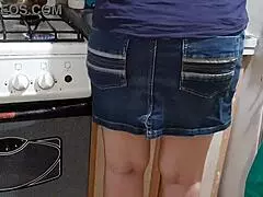Stepmom Cooks Dinner As We Jerk Off To Her Dripping Pussy Orgasm