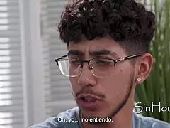 m i l teaches titty fucking on the sofa with ripped clothes