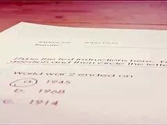 I take study break with stepmom Carmela for handjob.