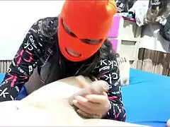 Stepmom's Dirty Hand Grips Stepson's Huge Cock Hard!