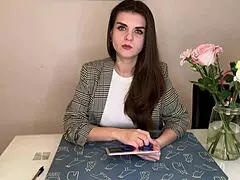 Stepmother cums hard caught by stepson in office