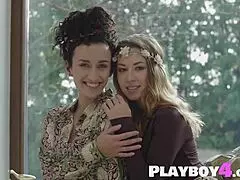 Diana Lark says, Pose with my small tits and lesbian milf Lucy M.