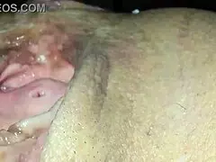 juicy latina gets close-up anal and squirts hard