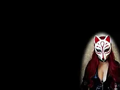 Kate 11 Dresses as Redhead Maid in Cosplay with Sexy Stockings