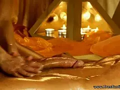 Get A Beautiful Exotic Deep Massage From This Blonde Milf With Handjob!