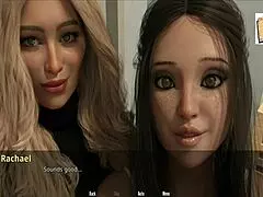 the brunette girlfriend discovers john's secret in this hentai adventure