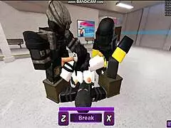 Whoreblox Game's Gangbang Moment: Intense Banging Leading To Cumshot