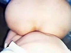 Peasant stepmom submits to delicious fuck, her big ass filled with milk in homemade sex.