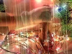 My neighbor surprises me with a christmas handjob and blowjob. Homemade roleplay in sexy lingerie.