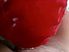 Laura in heels sucks big cock with cum swallow in POV