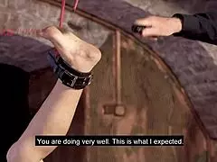 The blonde shy MILF hesitantly tastes the sole in this extreme BDSM session