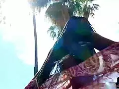 Huge Natural Tits Ebony Milf Shasta Wonder Strips Outdoor in Sexy Tease