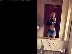 Sexy MILF Flashes Panties in Paris with Monster Cock