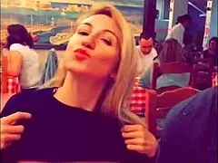 Sexy MILF Flashes Panties in Paris with Monster Cock