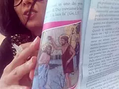 Blasphemous Italian Girl's Outrageous Dirty Talk Shocks in Naked Asshole Play