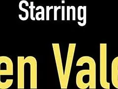 oiled up carmen valentina plays with a dildo in her plump pussy