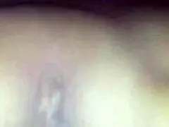 Filthy slut wife masturbates while cheating at home.