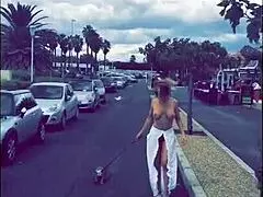 Milf amateurs flashing nude in public at Cap d'Agde