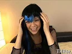 Hardcore fucking follows deepthroat oral with cumshot.