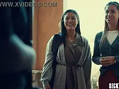 Alina Lopez and Kendra Spade explore lesbian passion with tribbing and scissoring