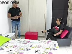 Nympho maid bends over for hardcore doggystyle, deepthroat action in homemade teen 18+ banging