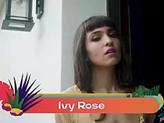 super hot all natural brunette playboy model ivy rose sauna session