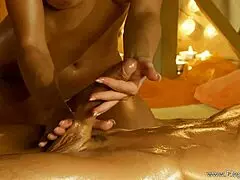 Exotic Indian lovers in sensual compilation featuring ebony, oriental, and interracial riding scenes.