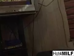 milf gets rewarded with a facial after hardcore sex