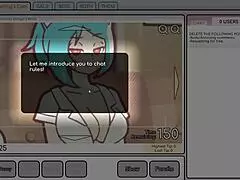 i can’t stop fondling nicole’s tits in this risky hentai game to lure customers.