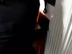 Interrupt maid washing dishes to suck big black cock