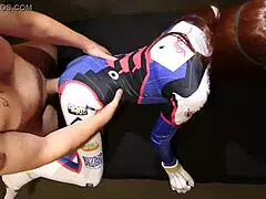 overwatch cosplay with tiny 18+ d va moaning on thick cock no mercy