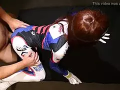 overwatch cosplay with tiny 18+ d va moaning on thick cock no mercy