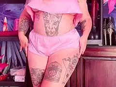 just teasing in silk pajamas, showing off my curvy vibes