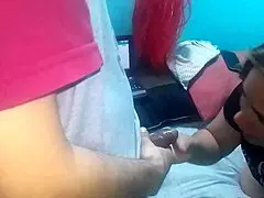 emo milf does webcam session with amateur guy in doggy style