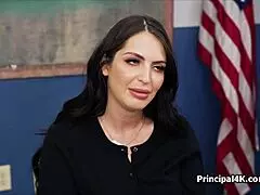 High class housewife gags on dick in lingerie