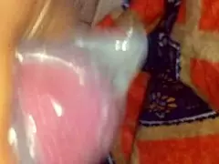 My friend wife sucking my cock doing handjob cumshot showing pussy