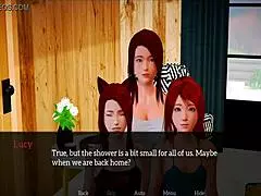 My new stepfamily includes a big-ass teen and milf in hentai-style fun.