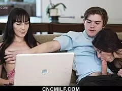 milf stepsisters pay it guy with freeuse for laptop repair!