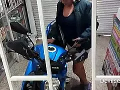 Caught Behind Bars in Mature Masturbation Scene