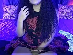 Latina joi in halloween costume gives jerk off instructions