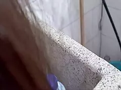 Taking advantage of my step sister's distraction while doing laundry.